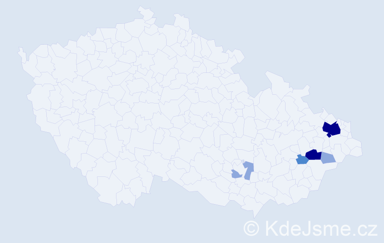 Příjmení: 'Einšpiglová', počet výskytů 17 v celé ČR