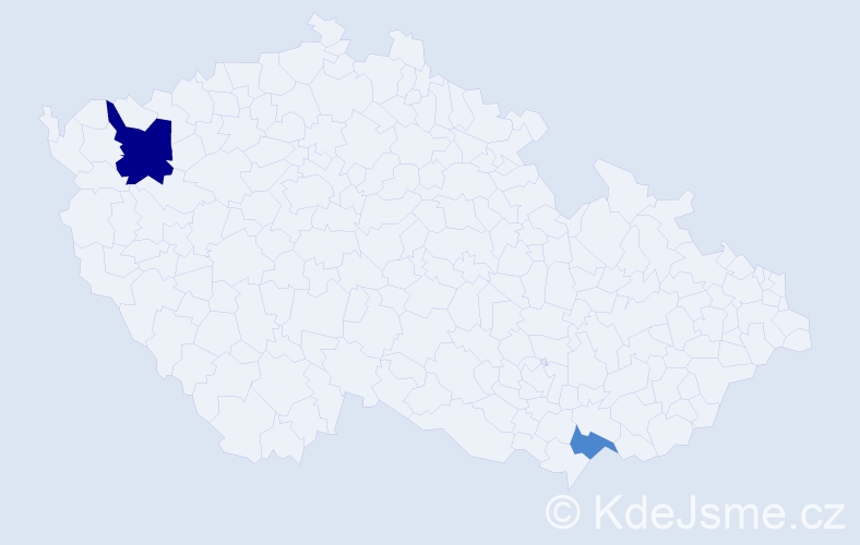Příjmení: 'Vasiľková', počet výskytů 4 v celé ČR