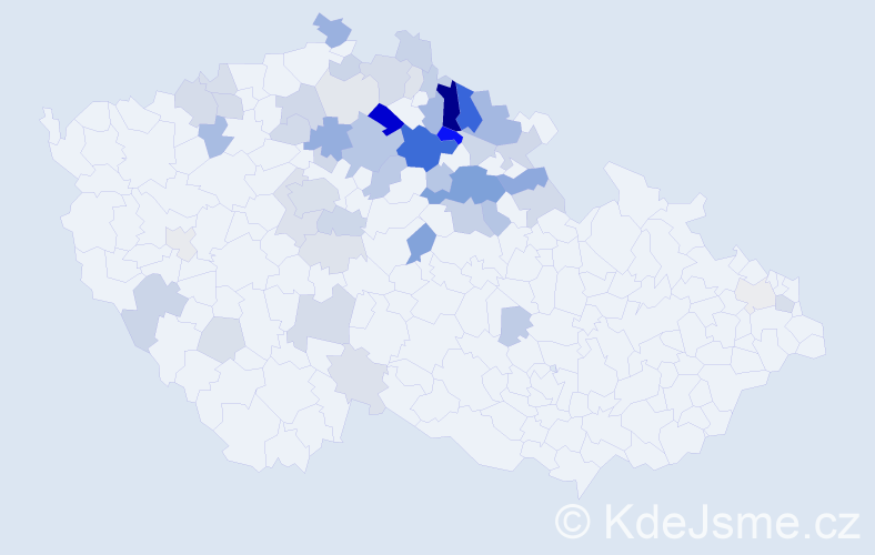 Příjmení: 'Chrtková', počet výskytů 144 v celé ČR