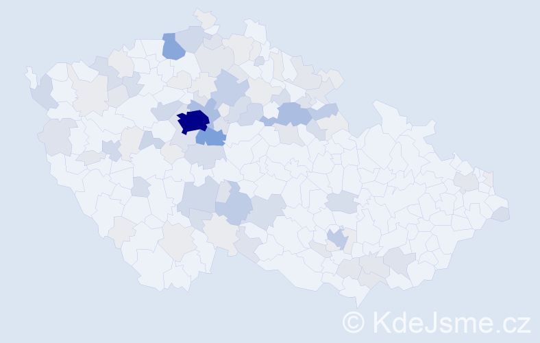 Příjmení: 'Rathouský', počet výskytů 325 v celé ČR