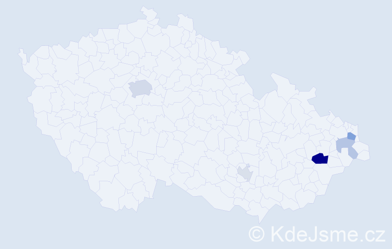 Příjmení: 'Reisskup', počet výskytů 12 v celé ČR