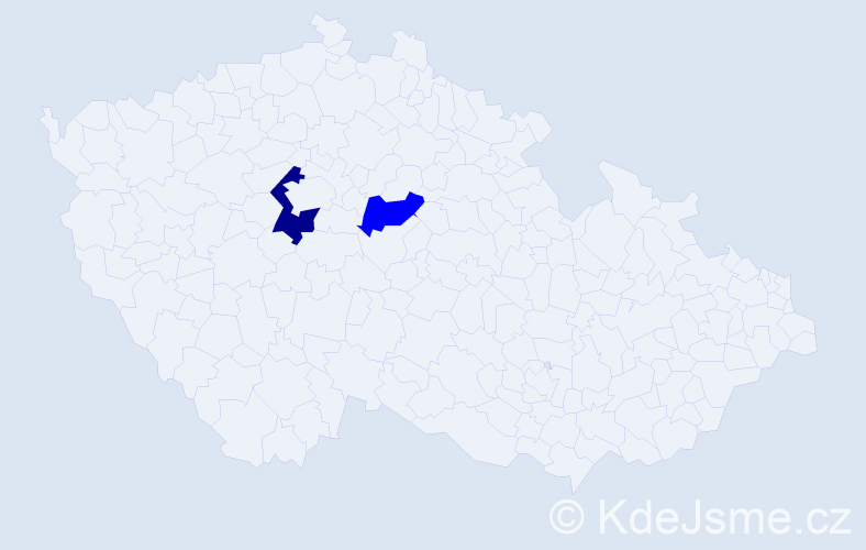 Příjmení: 'Cavar', počet výskytů 3 v celé ČR
