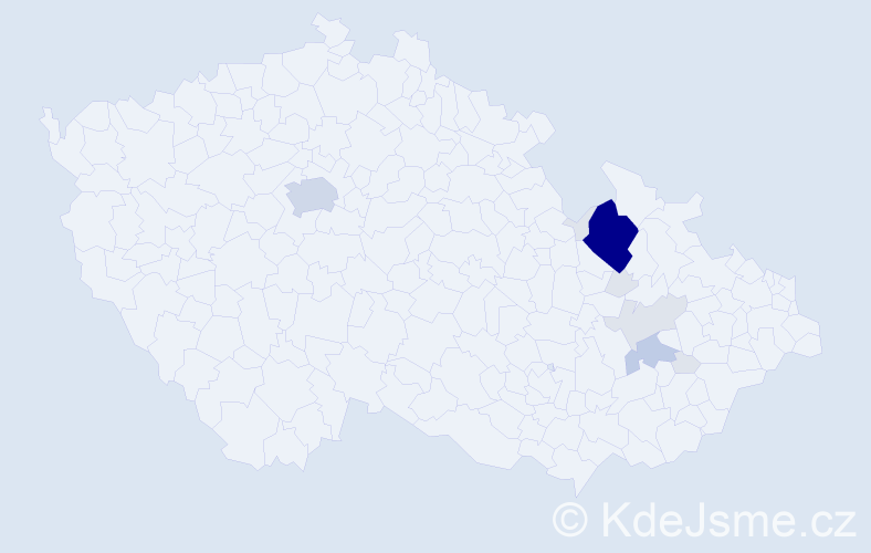 Příjmení: 'Ceh', počet výskytů 39 v celé ČR