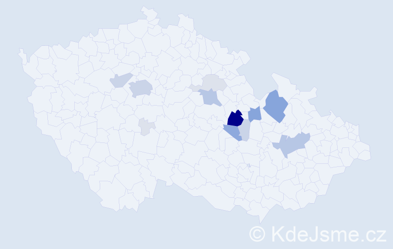 Příjmení: 'Kárská', počet výskytů 57 v celé ČR