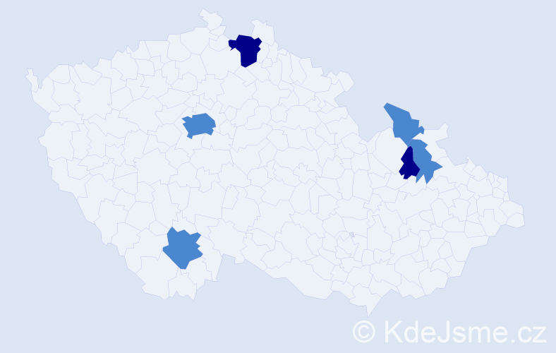 Příjmení: 'Sagalinec', počet výskytů 10 v celé ČR