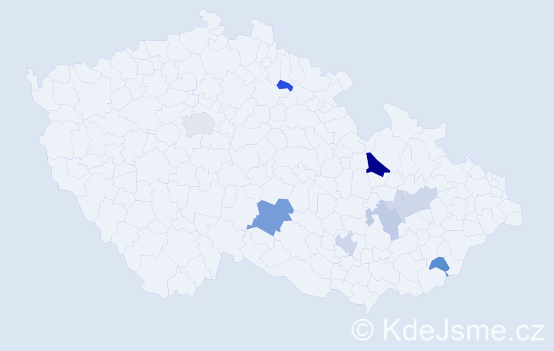 Příjmení: 'Brossová', počet výskytů 15 v celé ČR