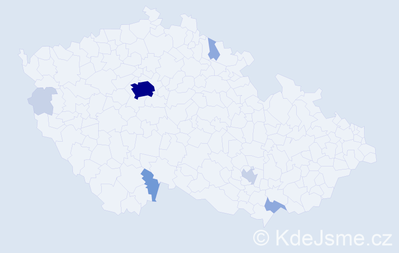 Příjmení: 'Ellis', počet výskytů 22 v celé ČR