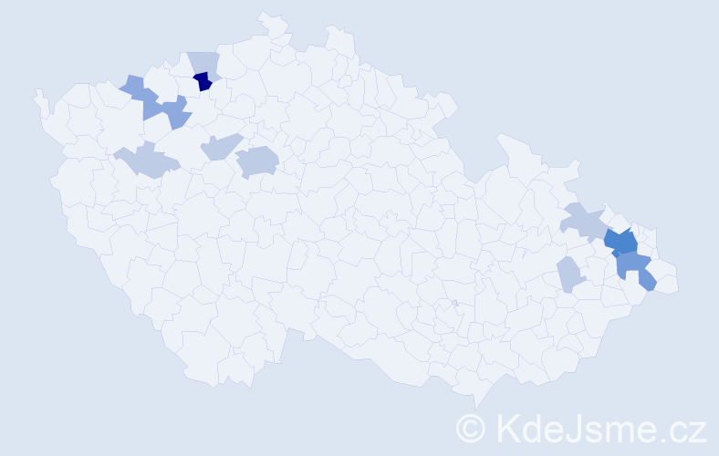 Příjmení: 'Karchňaková', počet výskytů 28 v celé ČR