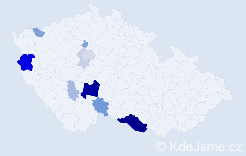 Příjmení: 'Náprava', počet výskytů 34 v celé ČR