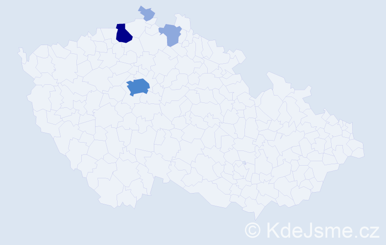 Příjmení: 'Rotschová', počet výskytů 9 v celé ČR