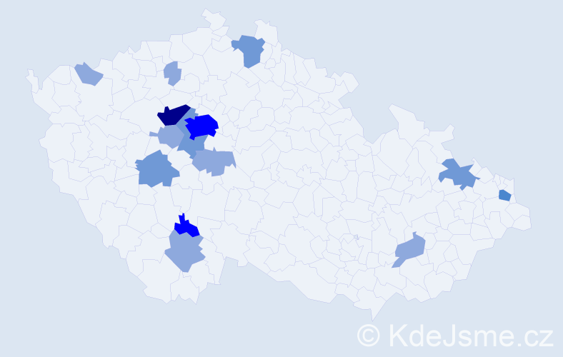 Příjmení: 'Rozner', počet výskytů 31 v celé ČR