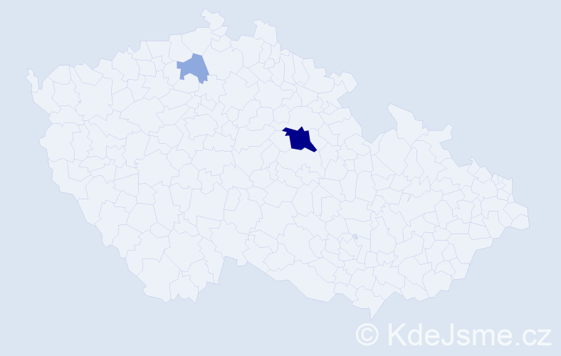 Příjmení: 'Loudal', počet výskytů 6 v celé ČR