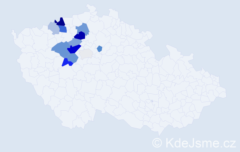 Příjmení: 'Nodl', počet výskytů 31 v celé ČR
