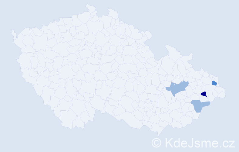 Příjmení: 'Knebelová', počet výskytů 8 v celé ČR