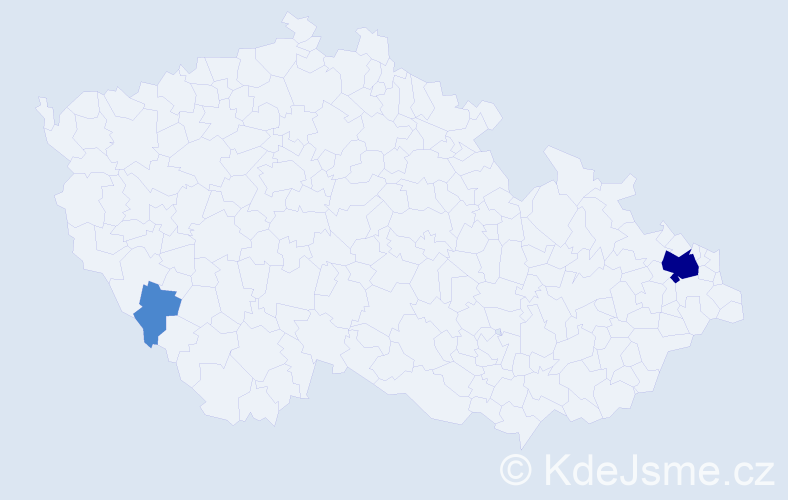 Příjmení: 'Vilcseková', počet výskytů 6 v celé ČR