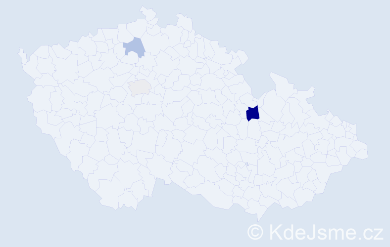 Příjmení: 'Bambuleová', počet výskytů 5 v celé ČR