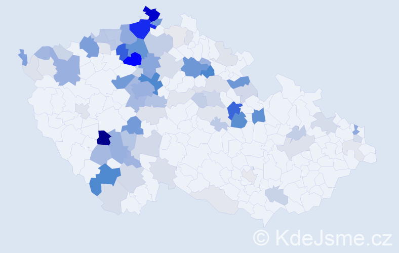 Příjmení: 'Barcalová', počet výskytů 302 v celé ČR