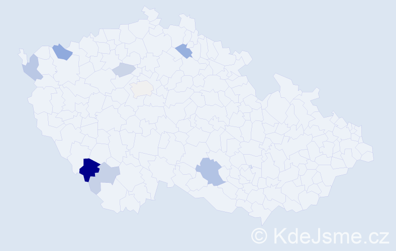Příjmení: 'Galaba', počet výskytů 18 v celé ČR
