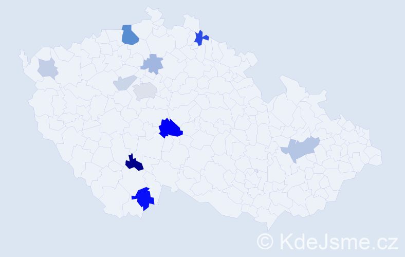 Příjmení: 'Filasová', počet výskytů 24 v celé ČR