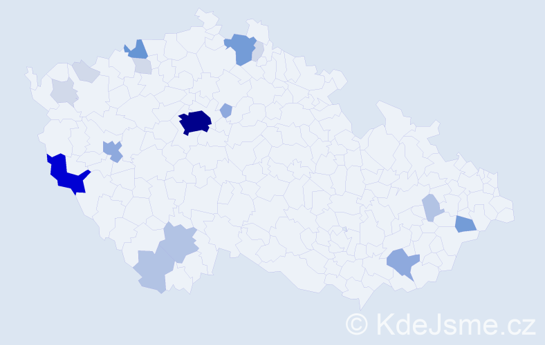 Příjmení: 'Kitzberger', počet výskytů 65 v celé ČR