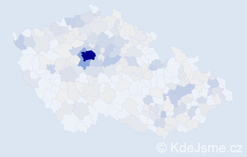 Příjmení: 'Borovičková', počet výskytů 889 v celé ČR