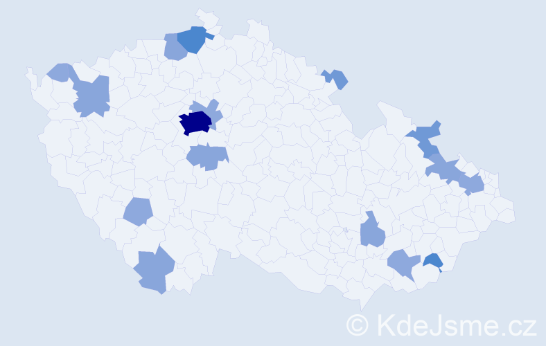 Příjmení: 'Gabaj', počet výskytů 40 v celé ČR