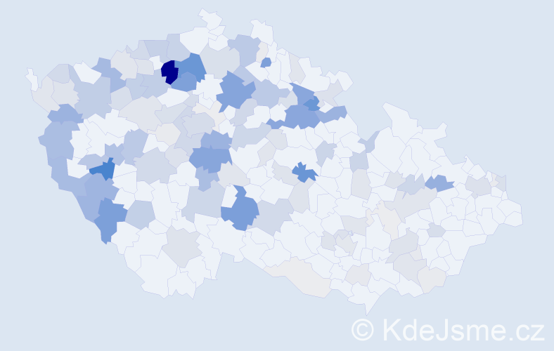 Příjmení: 'Volák', počet výskytů 522 v celé ČR