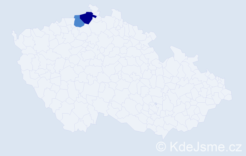 Příjmení: 'Bubeniková', počet výskytů 4 v celé ČR