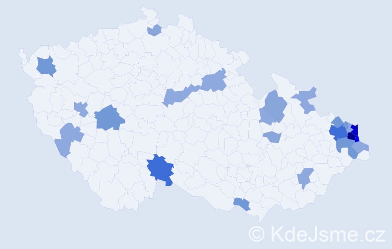 Příjmení: 'Biernat', počet výskytů 68 v celé ČR