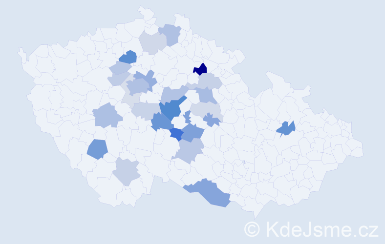 Příjmení: 'Spudilová', počet výskytů 74 v celé ČR