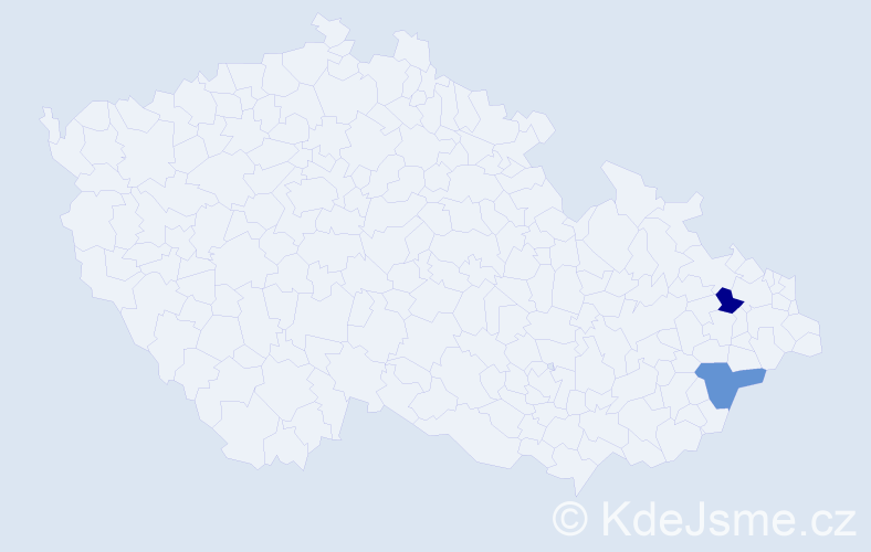 Příjmení: 'Seevald', počet výskytů 4 v celé ČR