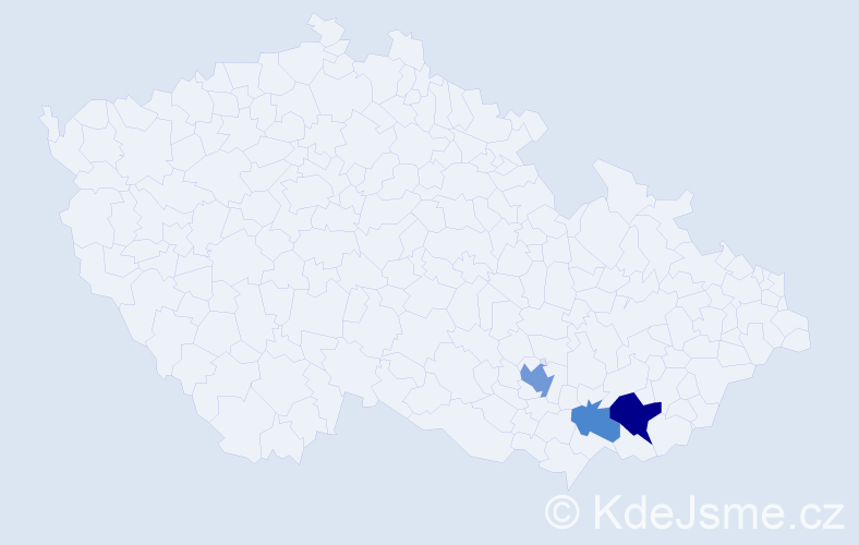 Příjmení: 'Krojzlová', počet výskytů 11 v celé ČR