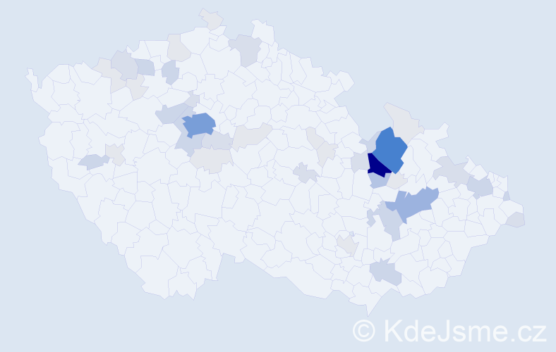 Příjmení: 'Heclová', počet výskytů 144 v celé ČR
