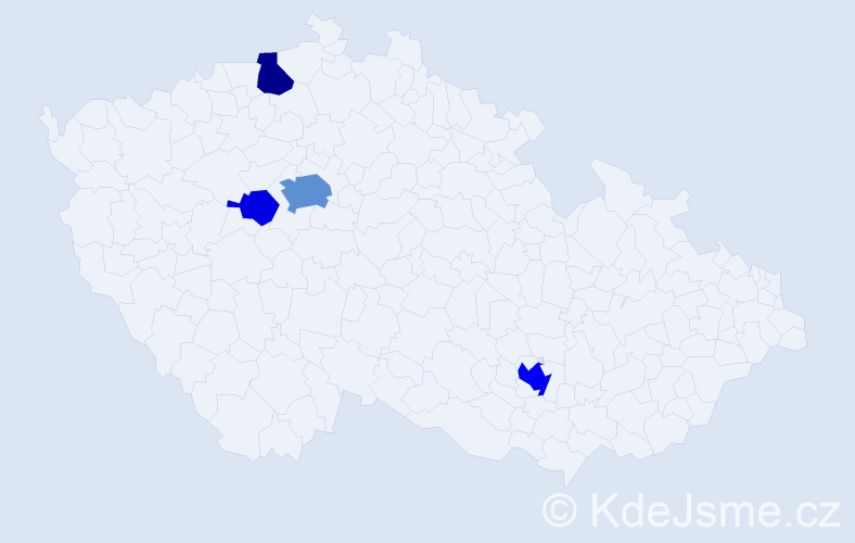 Příjmení: 'Kubesch', počet výskytů 13 v celé ČR