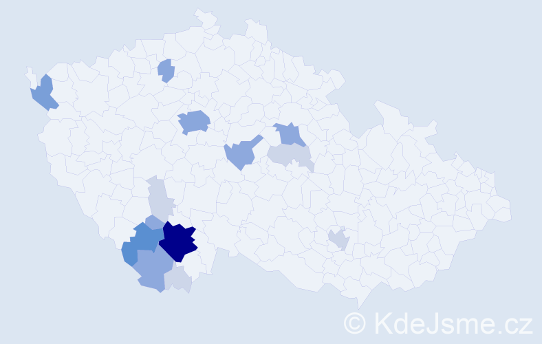Příjmení: 'Rotbauer', počet výskytů 42 v celé ČR