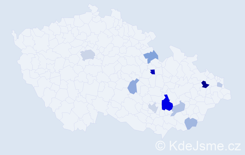Příjmení: 'Limanovská', počet výskytů 23 v celé ČR