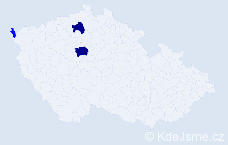 Příjmení: 'Tang', počet výskytů 5 v celé ČR