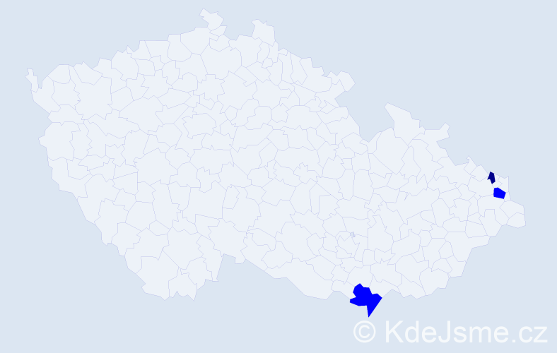 Příjmení: 'Matonogová', počet výskytů 4 v celé ČR