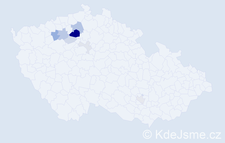 Příjmení: 'Rámeš', počet výskytů 24 v celé ČR