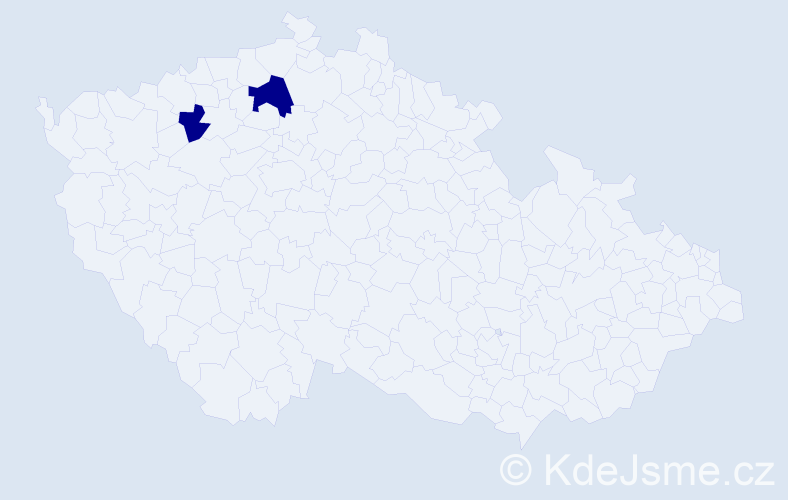 Příjmení: 'Kokanič', počet výskytů 2 v celé ČR