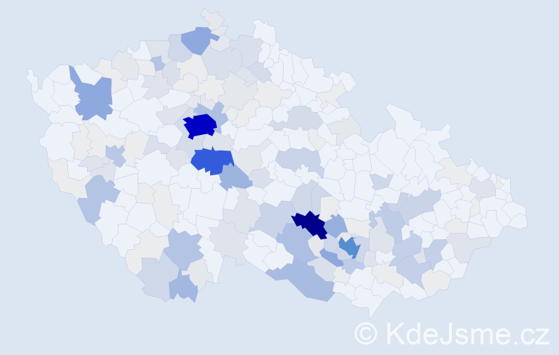 Příjmení: 'Sysel', počet výskytů 678 v celé ČR