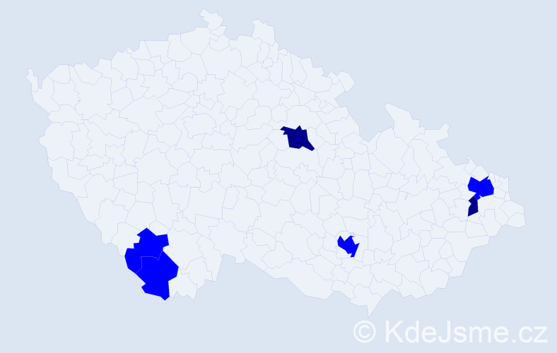 Příjmení: 'Elliott', počet výskytů 8 v celé ČR