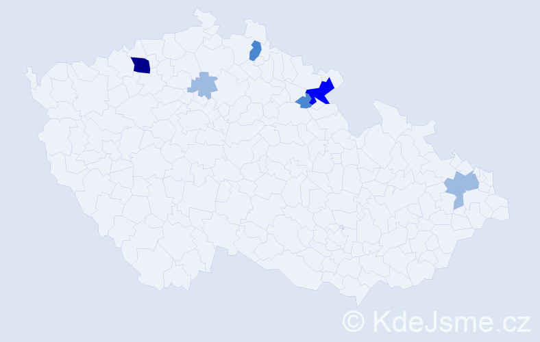 Příjmení: 'Augstová', počet výskytů 15 v celé ČR