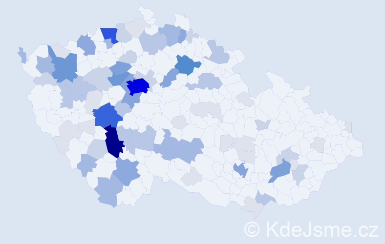 Příjmení: 'Vlasatá', počet výskytů 251 v celé ČR