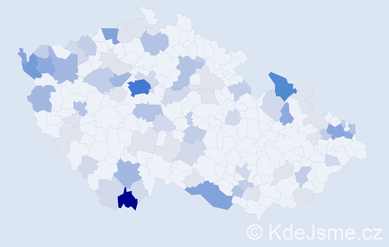 Příjmení: 'Šulek', počet výskytů 244 v celé ČR