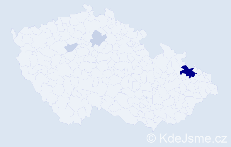 Příjmení: 'Ribková', počet výskytů 14 v celé ČR