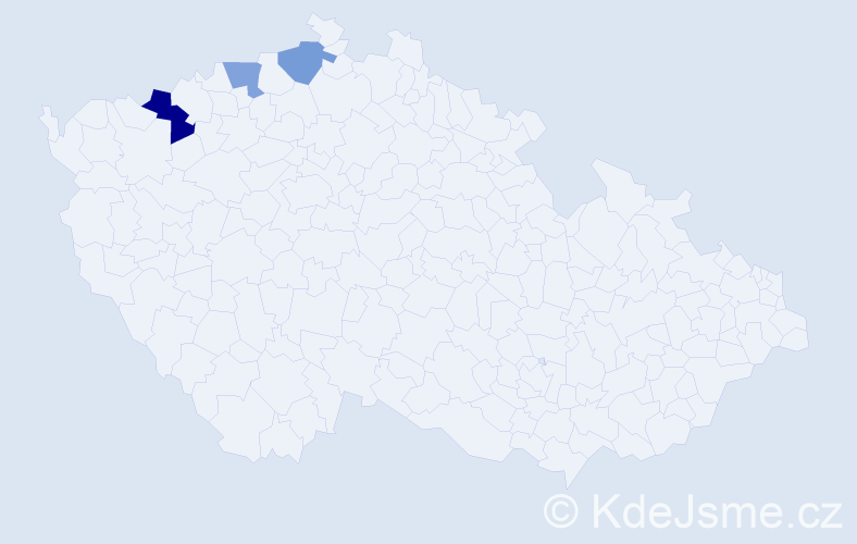 Příjmení: 'Kalinovičová', počet výskytů 4 v celé ČR