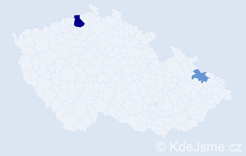 Příjmení: 'Česlák', počet výskytů 8 v celé ČR