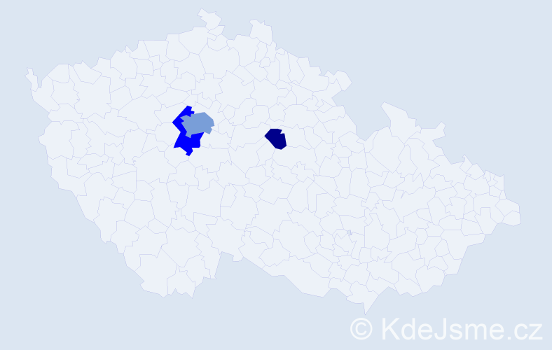 Příjmení: 'Hajnerová', počet výskytů 12 v celé ČR