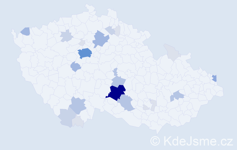 Příjmení: 'Nevosad', počet výskytů 75 v celé ČR